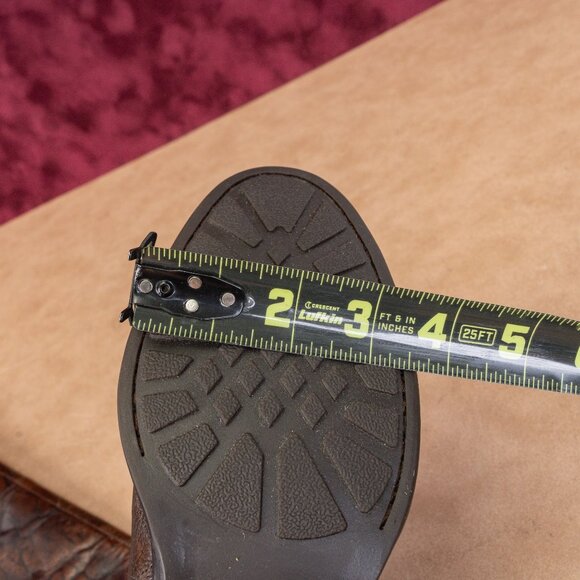 Born Wmn Gibb Distress Brown Leather Wide Calf Riding Equestrian Knee Boots sz 8 - Picture 6 of 10